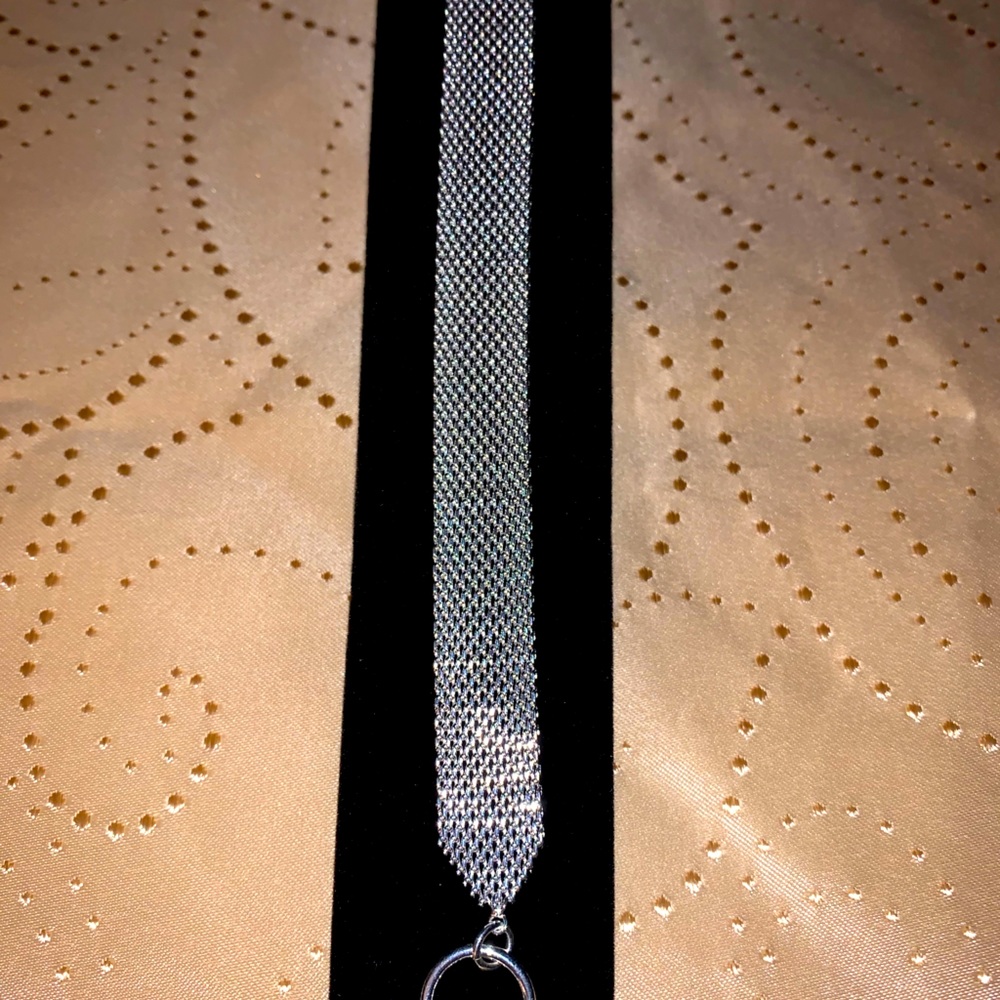 925 Silver Mesh Toggle Bracelet